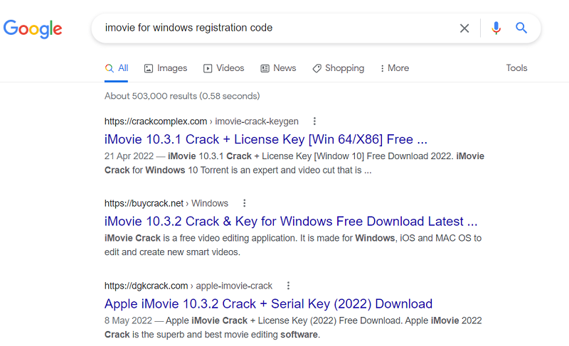 imovie for windows registration code google
