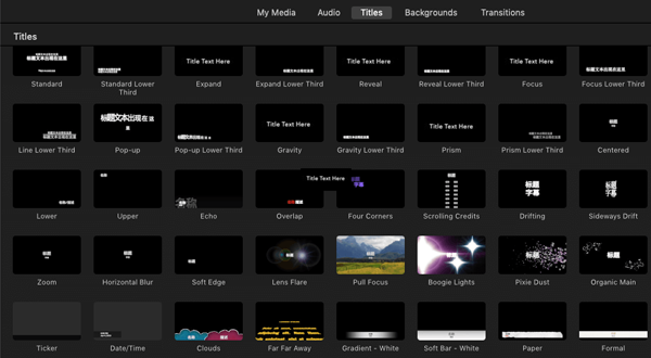 free title templates for imovie