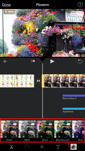 imovie for iphone filter
