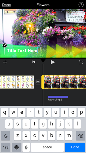 imovie for iphone add titles