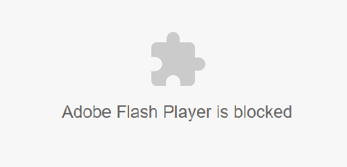 adobe flash player blocked